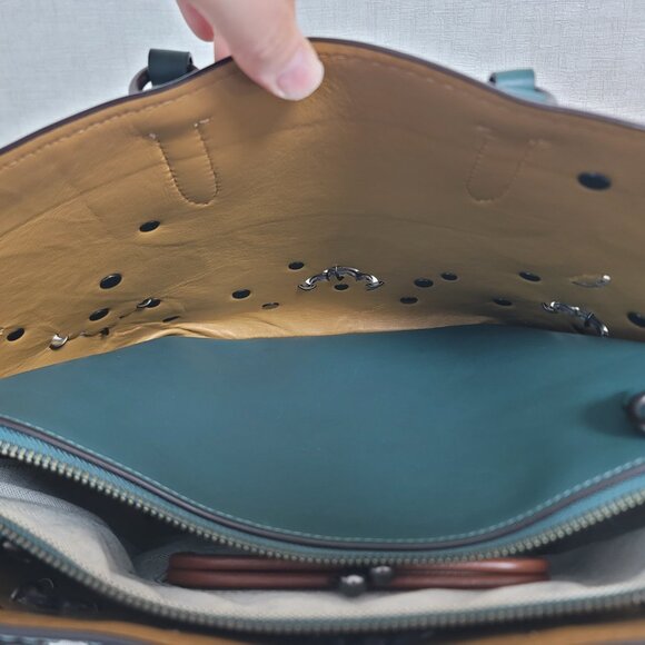 COACH DAKOTAH SATCHEL TEA ROSE in TURQUOISE - Picture 7 of 14